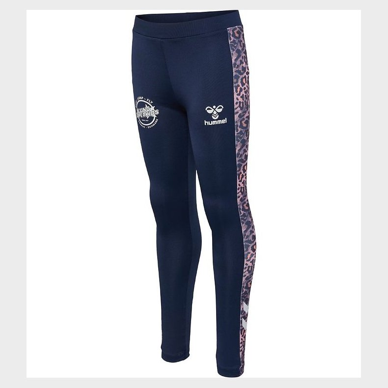 Hummel Leggings - hmlFSK Joy - Black Iris/Heather Rose