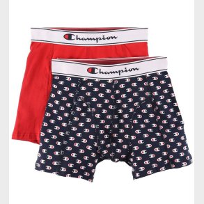 Champion Fashion Boxershorts - 2-pak - Rd/Navy m. Logoer