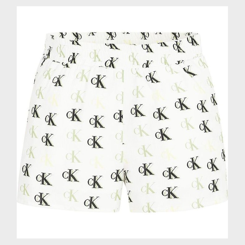 Calvin Klein Shorts - Monogram - Hvid/Grn