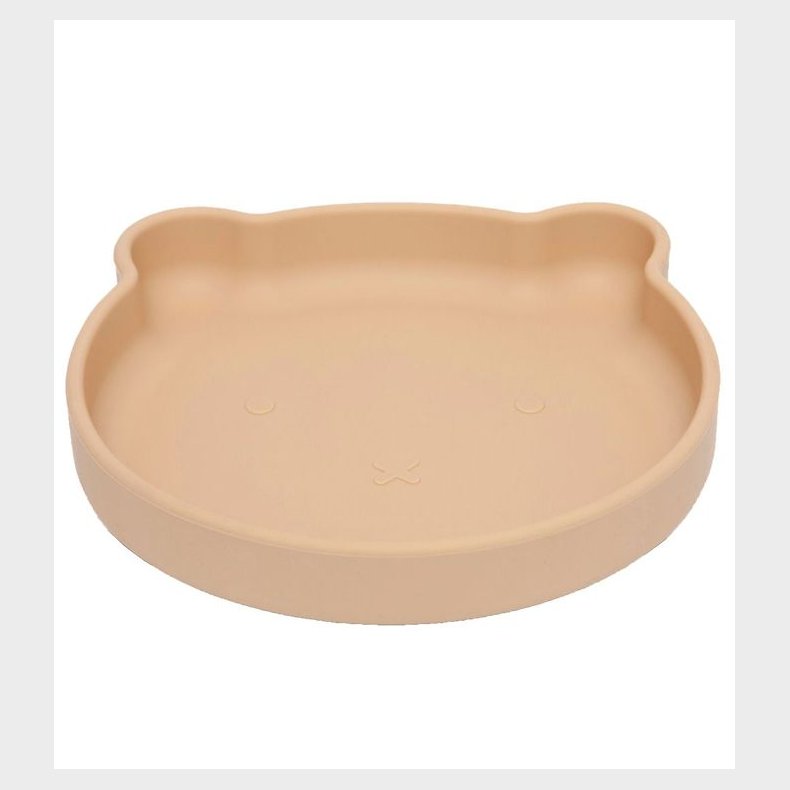 Petit Monkey Tallerken m. Sugekop - Silikone - Bear - Honey