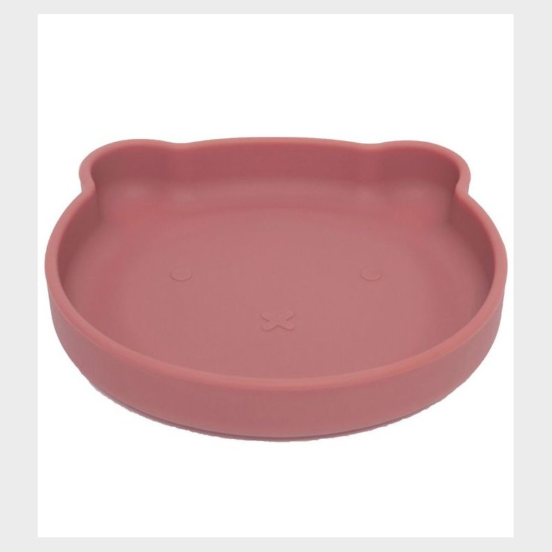 Petit Monkey Tallerken m. Sugekop - Silikone - Bear - Mahogany R