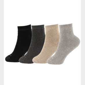 GoBabyGo Skridsikre Strmper - 4-Pak - Grey/Sand/Black