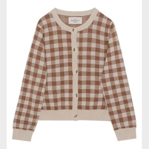 Monsieur Mini Cardigan - Gingham - Offwhite/Toffee