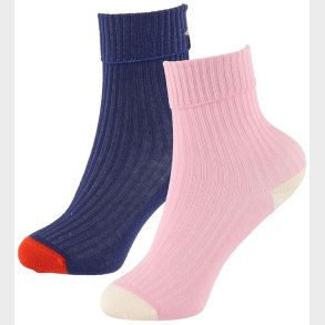 Mini Rodini Strmper - 2-Pak - Bl/Rosa