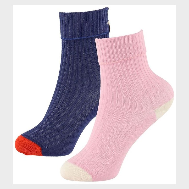 Mini Rodini Strmper - 2-Pak - Bl/Rosa