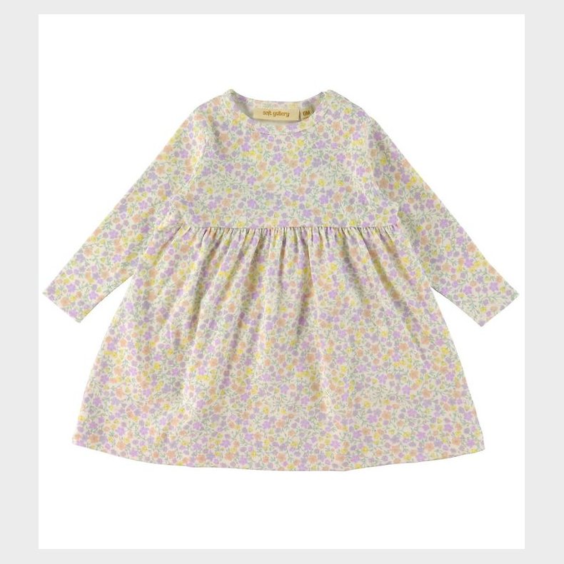 Soft Gallery Kjole - SGJenni - Pastelflowers - Snow White