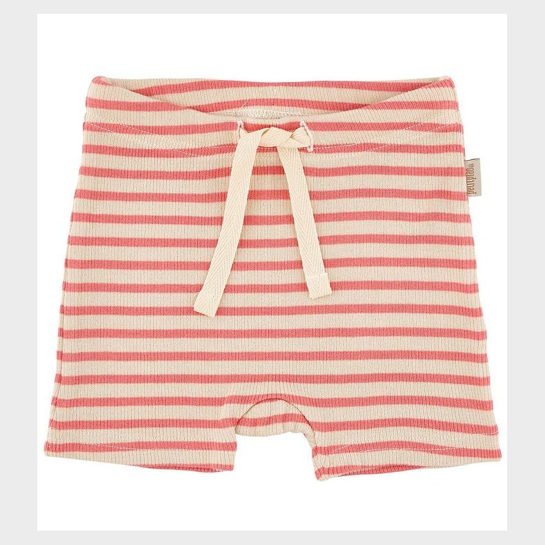Petit Piao Shorts - Modal Striped - Dark Peach/Cream