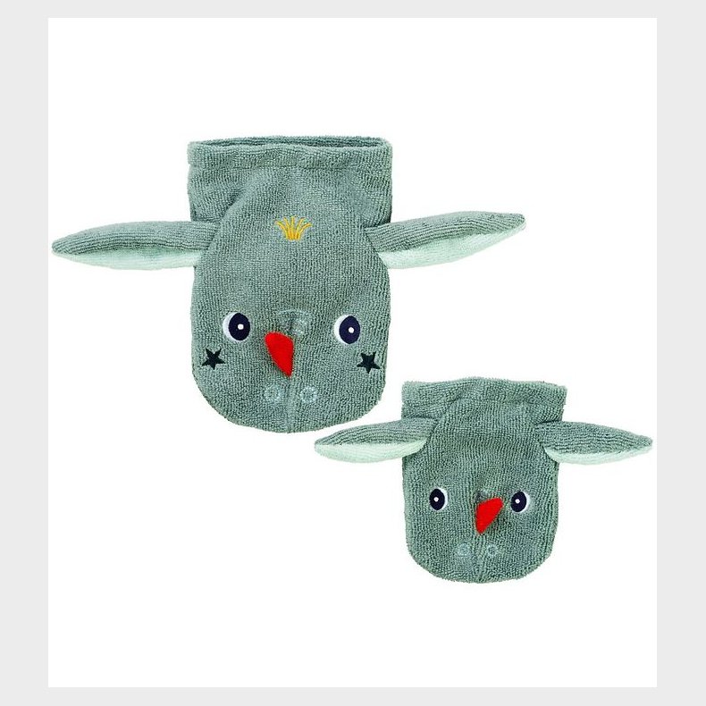 Lilliputiens Badehandske -2-Pak - Joe - Gr�n