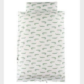 Nrgaard Madsens Sengetj - Baby - Hvid m. Krokodille