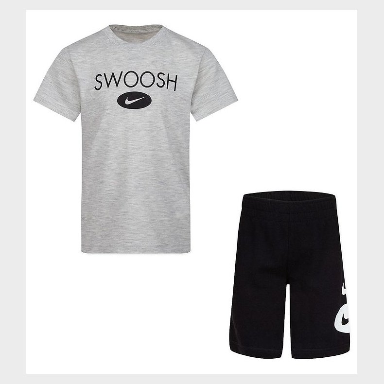 Nike Shortsst - T-shirt/Shorts - Swoosh - Sort/Gr