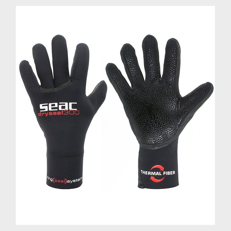 Seac Handsker - Dryseal 300 3 mm - Sort