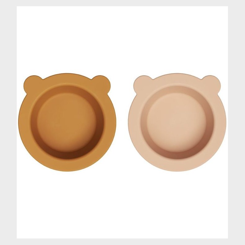 Liewood Skl m. Sugekop - 2-pak - Silikone - Peony - Mustard/Tus