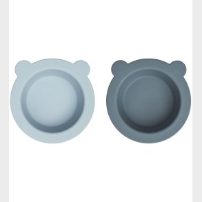 Liewood Skl m. Sugekop - 2-pak - Silikone - Peony - Sea Blue/Wh