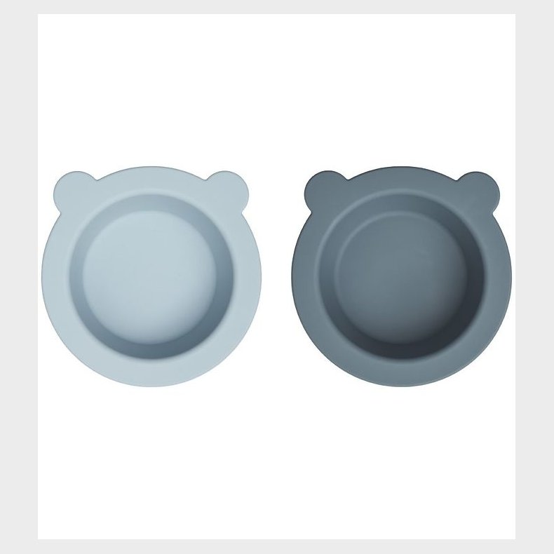 Liewood Skl m. Sugekop - 2-pak - Silikone - Peony - Sea Blue/Wh