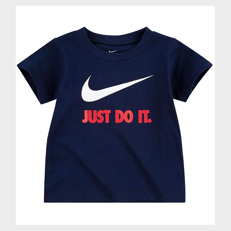 Nike T-shirt - Swoosh - Obsidian/University Red
