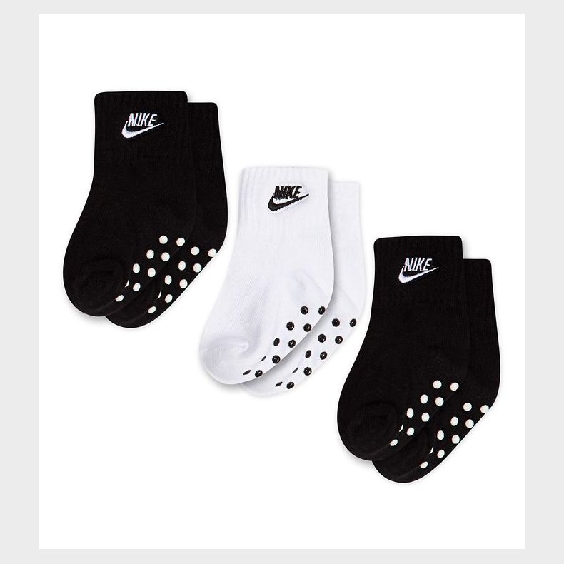 Nike Strmper - Core Futura Gripper - 3-Pak - Sort/Hvid