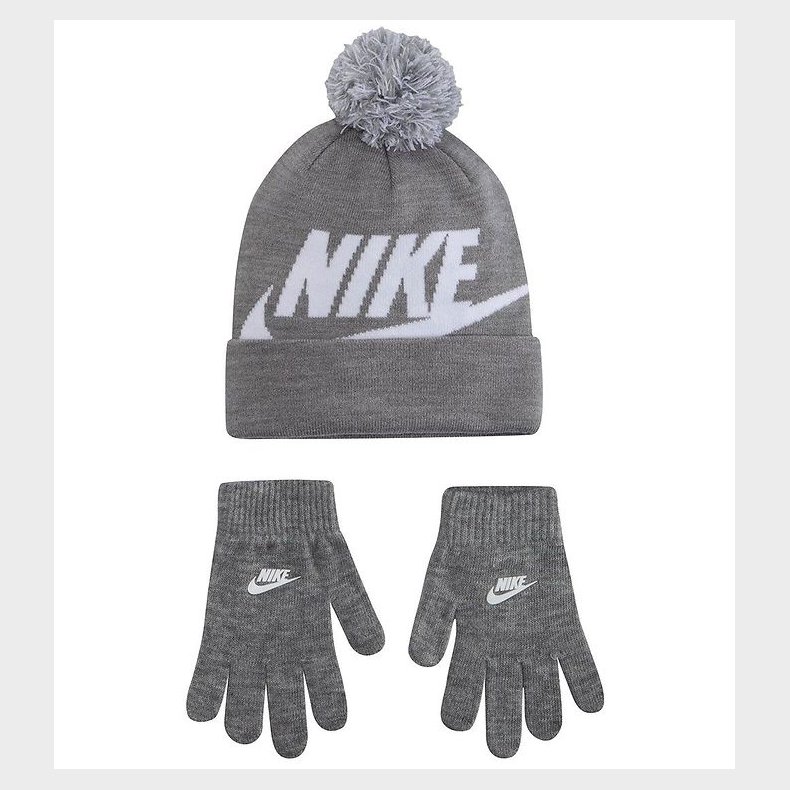 Nike Hue/Handsker - Strik - Swoosh - Grey Heather