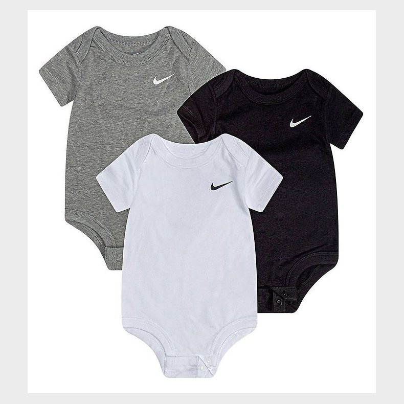 Nike Bodyer k/ - Swoosh - 3-Pak - Sort/Hvid/Gr