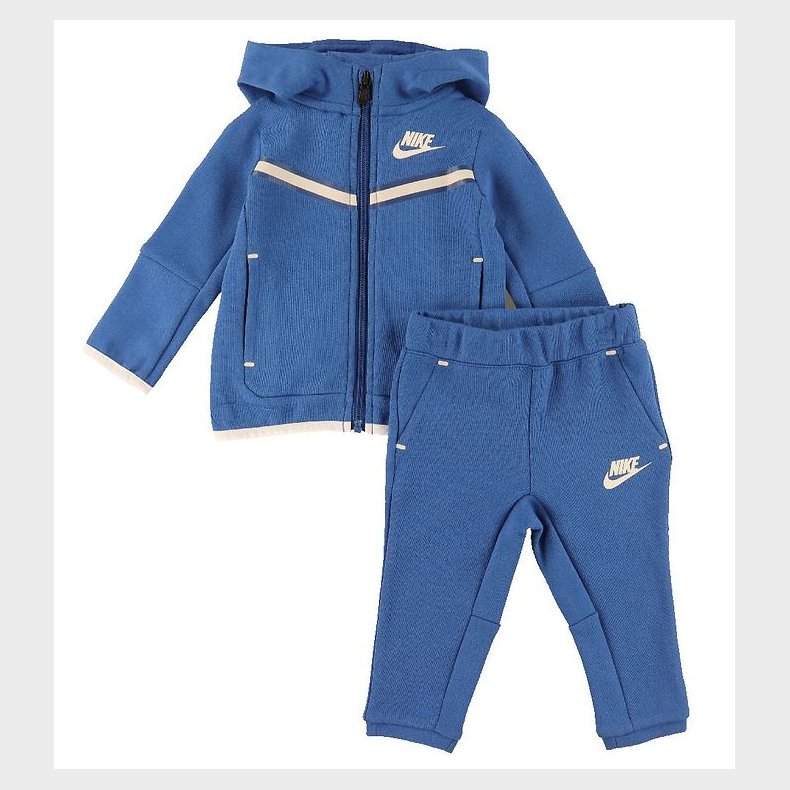Nike Trningsst - Cardigan/Bukser - Blocked - Marina Blue