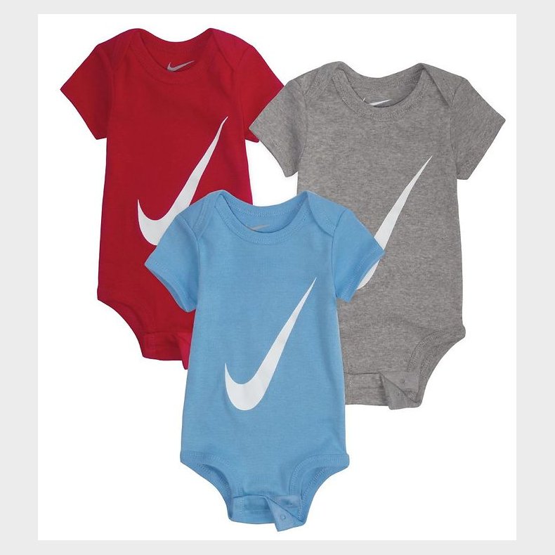 Nike Bodyer k/ - Swoosh - 3-Pak - Rd/Bl/Gr