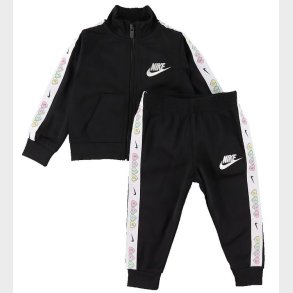 Nike Trningsst - Cardigan/Bukser - Taping - Sort