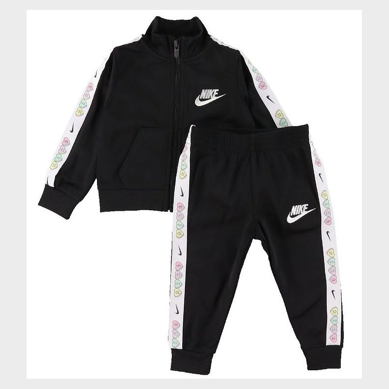 Nike Trningsst - Cardigan/Bukser - Taping - Sort