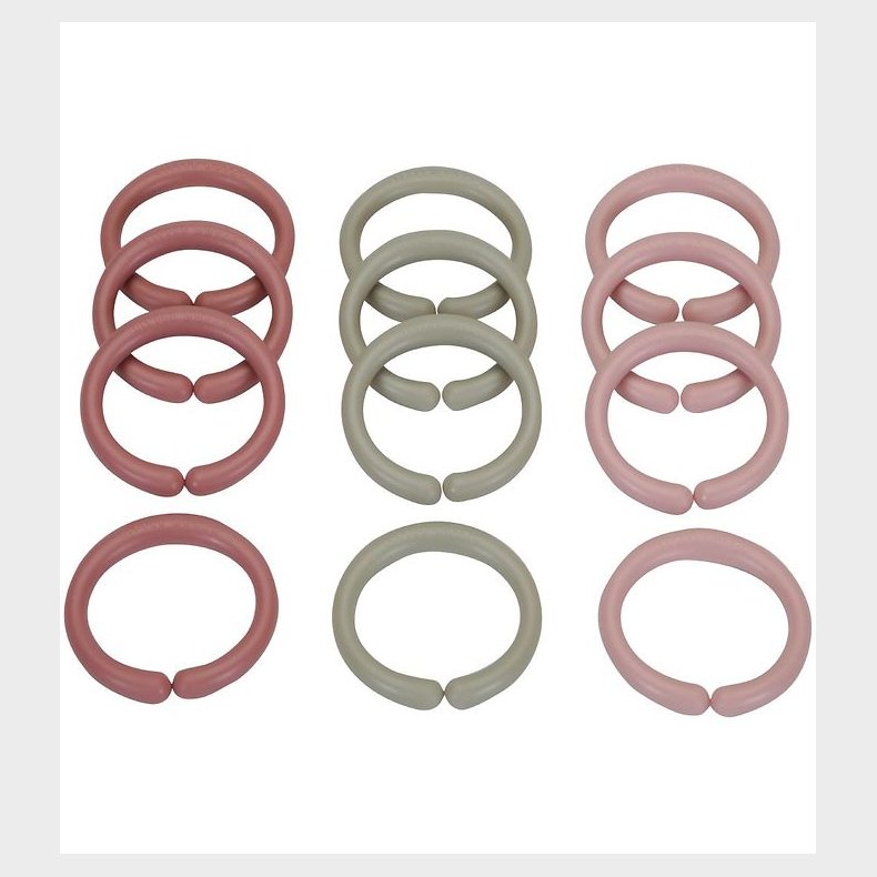 Little Dutch Ophngsringe - 12-pak - Pink