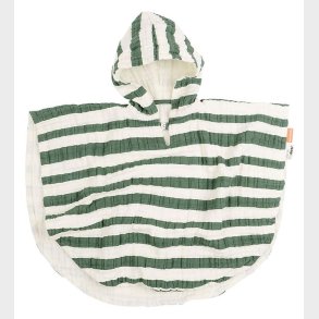 Done By Deer Badeponcho - Stripes Green
