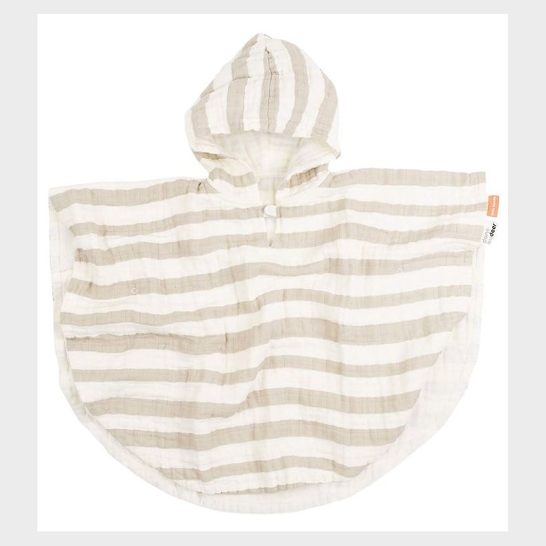 Done By Deer Badeponcho - 68x50 cm - Stripes Sand