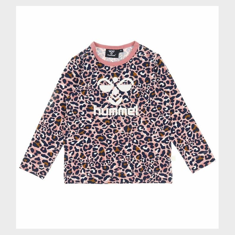 Hummel Bluse - hmlMarie - Pale Mauve m. Leopardprint/Logo