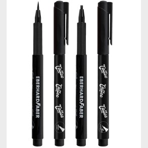 Eberhard Faber Tattoo Tusch m. Skabeloner - Skinlettering - 4 St