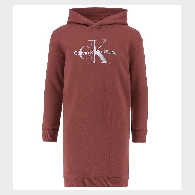 Calvin Klein Sweatkjole - Metallic Monogram - Terracotta Tile