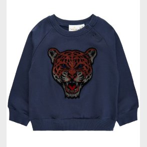 The New Siblings Sweatshirt - TnsDombat - Mood Indigo m. Leopard