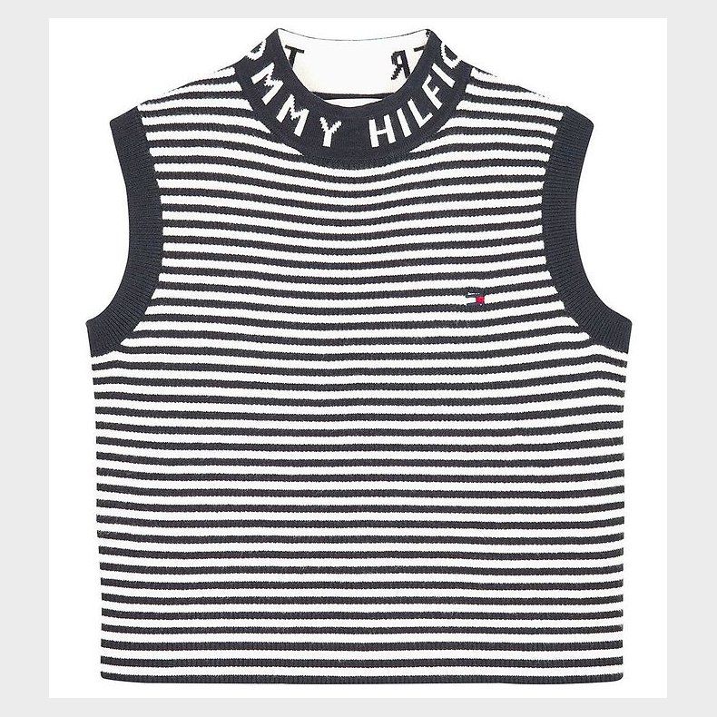 Tommy Hilfiger Top - Branded Rib - Desert Sky/Ancient White