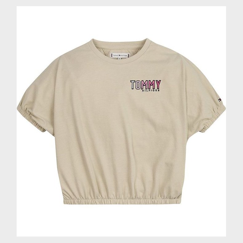 Tommy Hilfiger T-shirt - Cropped - Tommy Embro - Savannah Sand