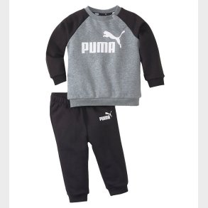 Puma Sweatst - Ess Raglan - Grmeleret/Sort