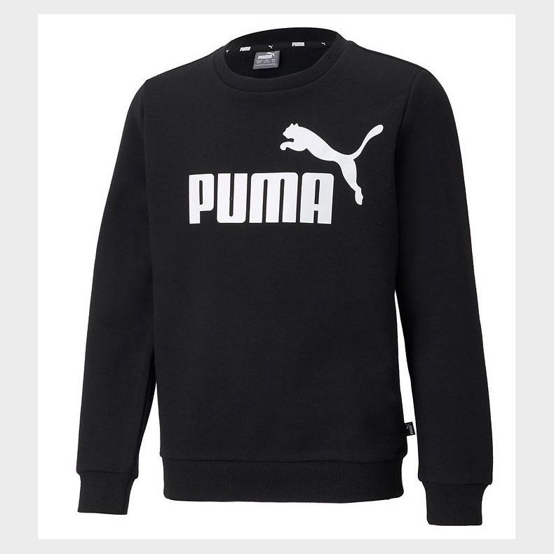 Puma Sweatshirt - Ess Big Logo Crew - Sort m. Logo