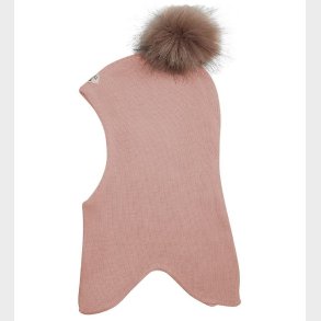 Racing Kids Elefanthue - Uld/Bomuld - 2-lags - Dusty Rose m. kva