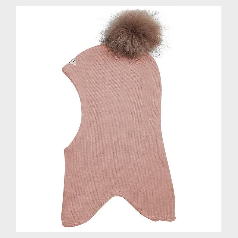 Racing Kids Elefanthue - Uld/Bomuld - 2-lags - Dusty Rose m. kva