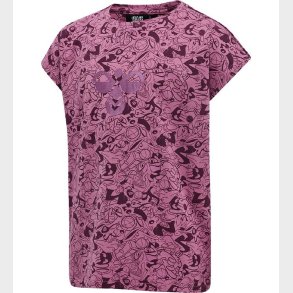 Hummel T-shirt - hmlSpace Jam Diez - Lilla m. Bordeaux