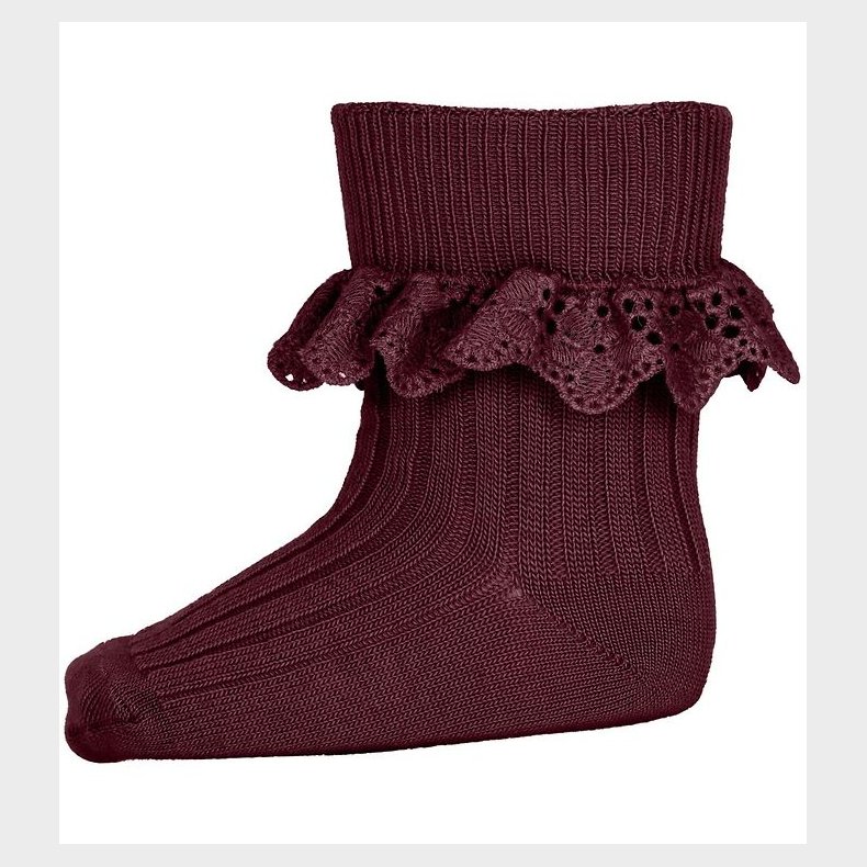 MP Strmper - Uld - Wine Red m. Blonder