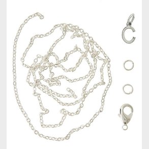 Me&My BOX Halskde m. Bogstav - C - Slvbelagt