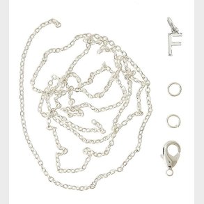 Me&My BOX Halskde m. Bogstav - F - Slvbelagt