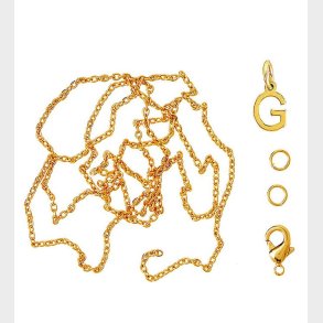 Me&My BOX Halskde m. Bogstav - G - Guldbelagt