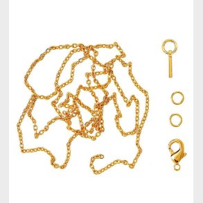 Me&My BOX Halskde m. Bogstav - I - Guldbelagt