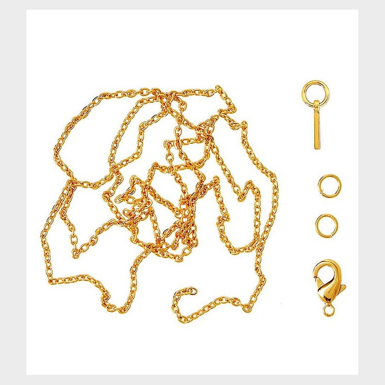 Me&My BOX Halskde m. Bogstav - I - Guldbelagt