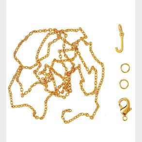 Me&My BOX Halskde m. Bogstav - J - Guldbelagt