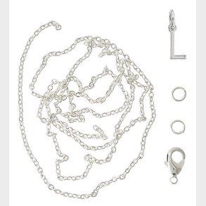 Me&My BOX Halskde m. Bogstav - L - Slvbelagt