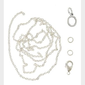 Me&My BOX Halskde m. Bogstav - O - Slvbelagt