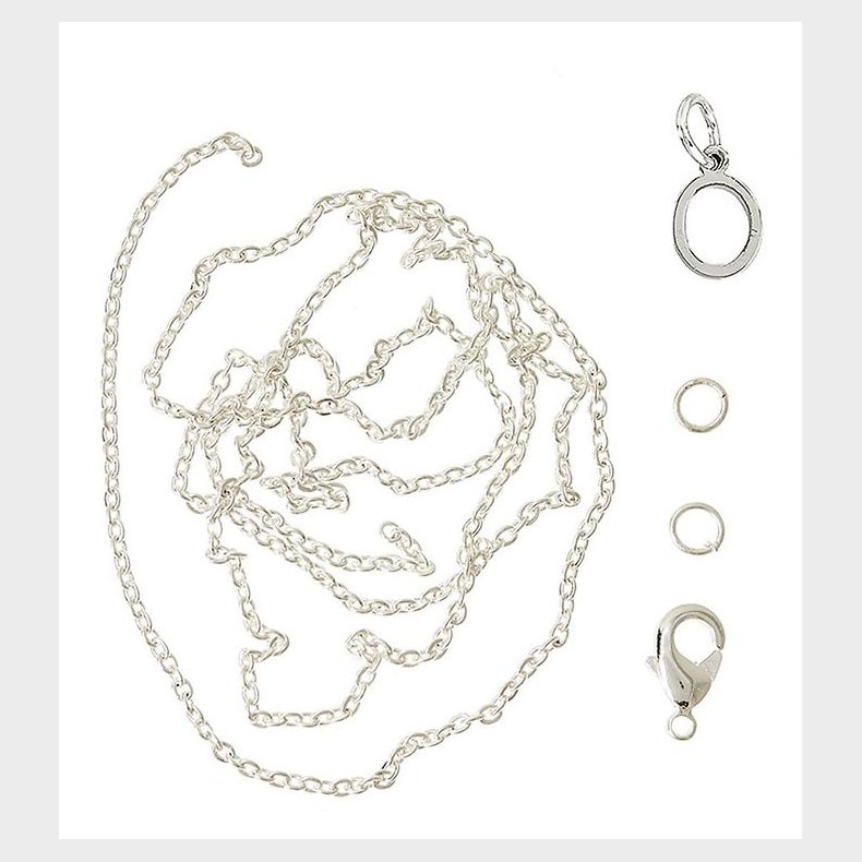 Me&My BOX Halskde m. Bogstav - O - Slvbelagt